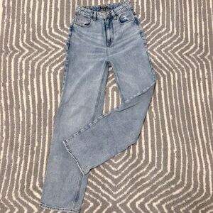 Cute rainbow playboy women’s high waisted jeans